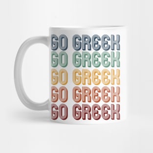 Retro Go Greek! Mug